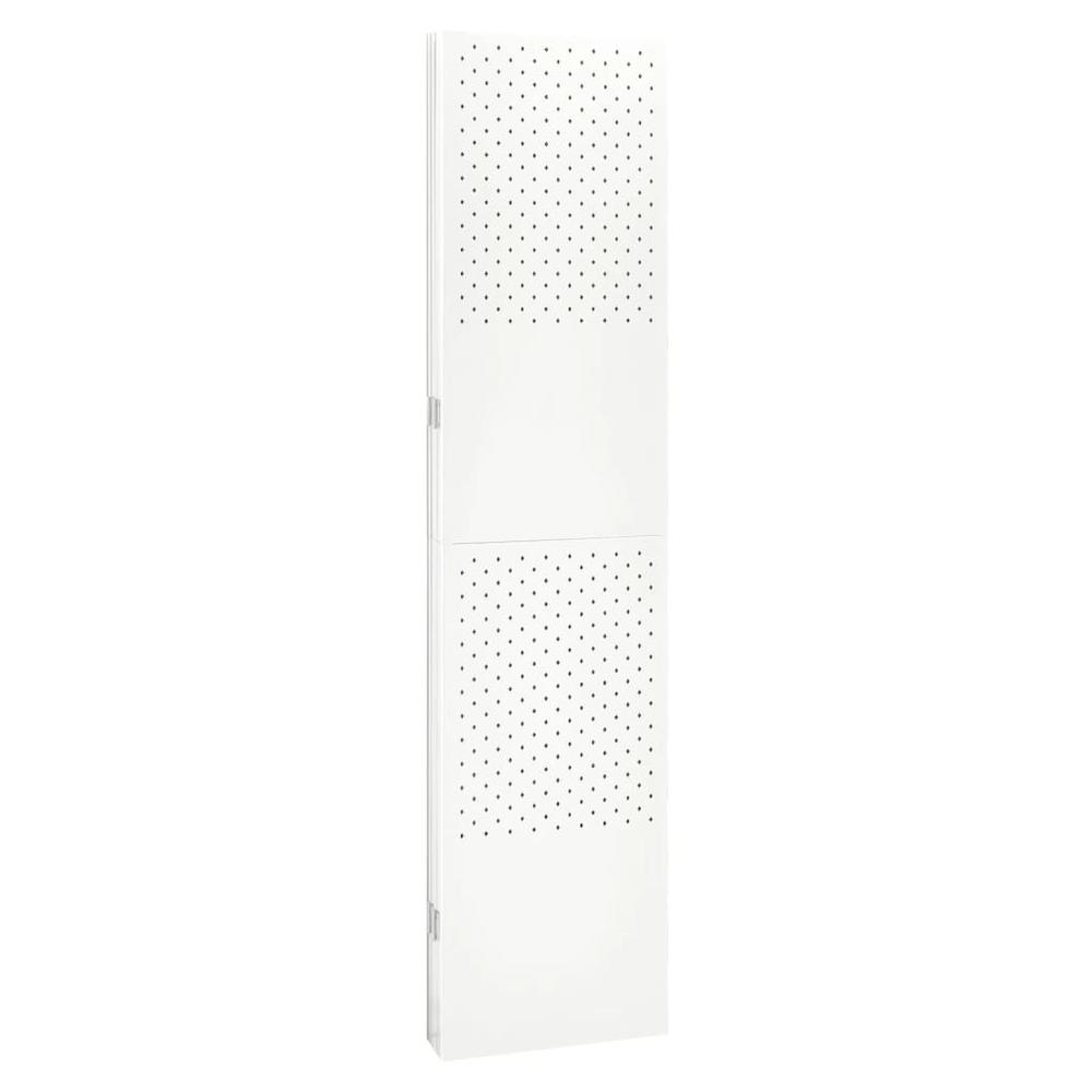 vidaXL 5-Panel Room Divider White 78.7"x70.9" Steel. Picture 4