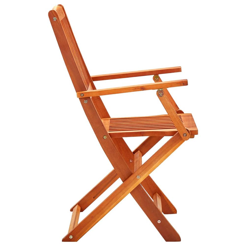 vidaXL Folding Patio Chairs 6 pcs Solid Eucalyptus Wood. Picture 4