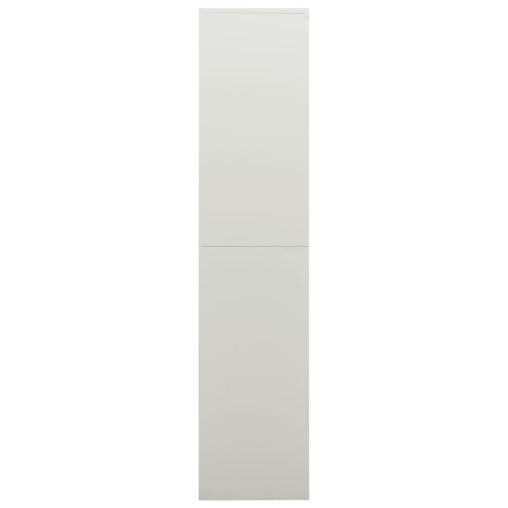 vidaXL Locker Cabinet Light Gray 35.4"x15.7"x70.9" Steel. Picture 3