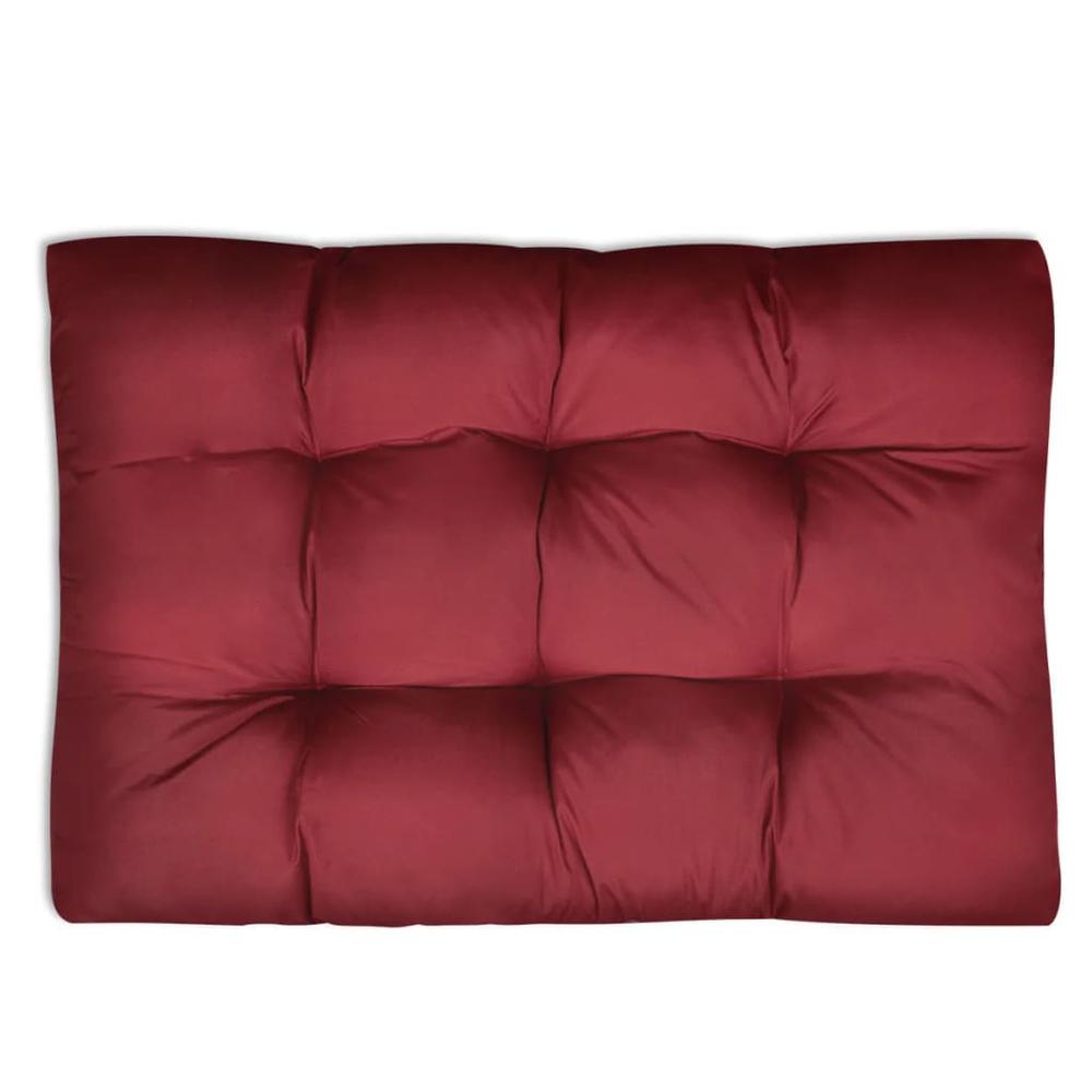 vidaXL Wine Red Upholstered Seat Cushion 47.2" x 31.5" x 3.9". Picture 2