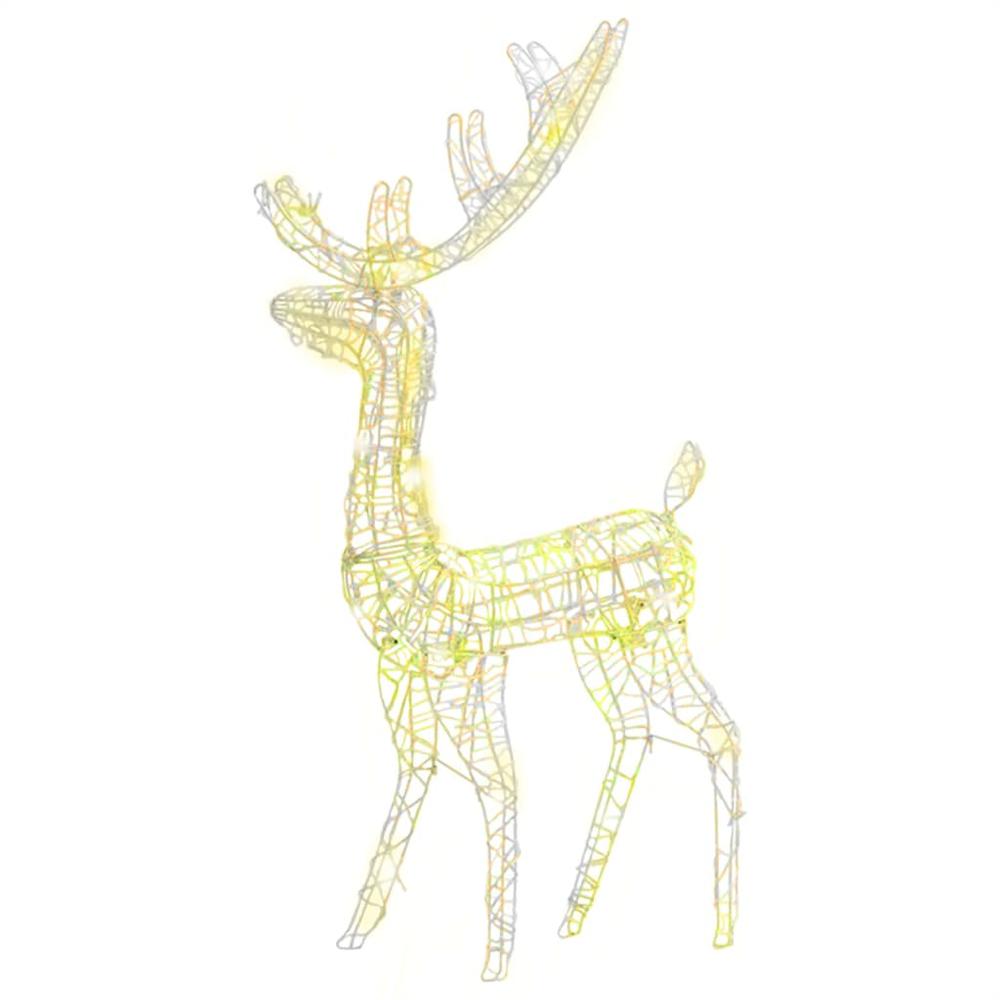 vidaXL Acrylic Reindeer Christmas Decoration 140 LEDs 47.2" Warm White. Picture 2