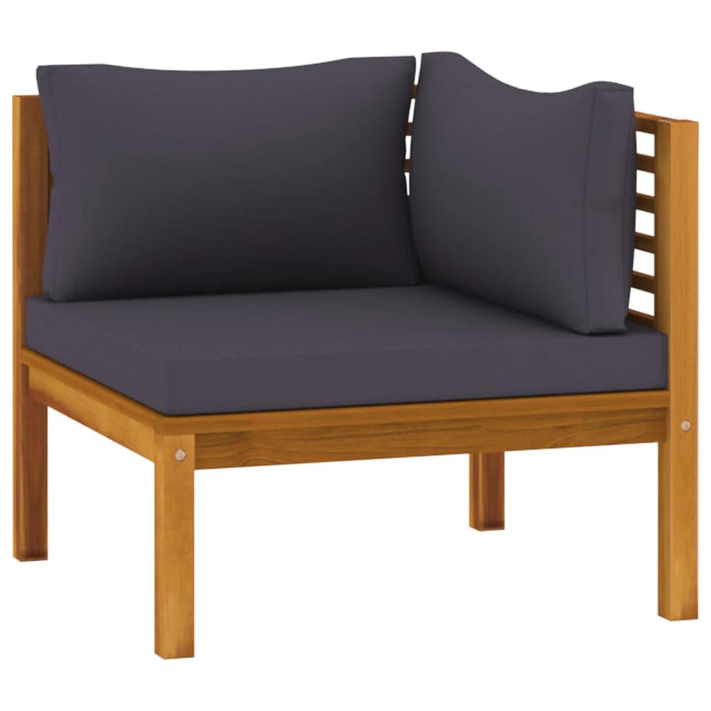 vidaXL 3-Seater Patio Sofa with Cushion Solid Acacia Wood, 3086900. Picture 3