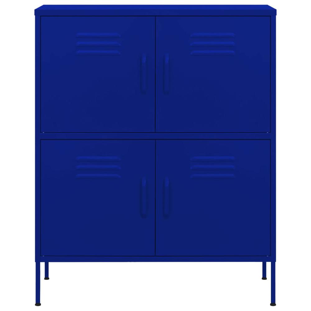 vidaXL Storage Cabinet Navy Blue 31.5"x13.8"x40" Steel, 336136. Picture 3