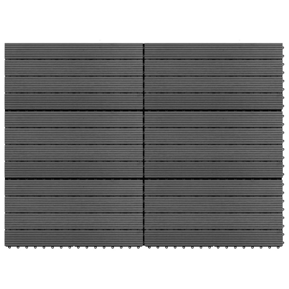 vidaXL WPC Tiles 23.6"x11.8" 6 pcs 10.8ftÂ² Gray. Picture 1
