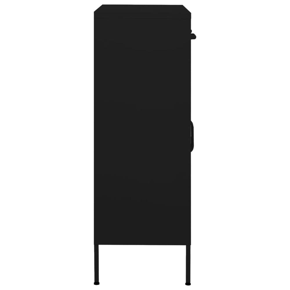 vidaXL Storage Cabinet Black 31.5"x13.8"x40" Steel, 336169. Picture 4