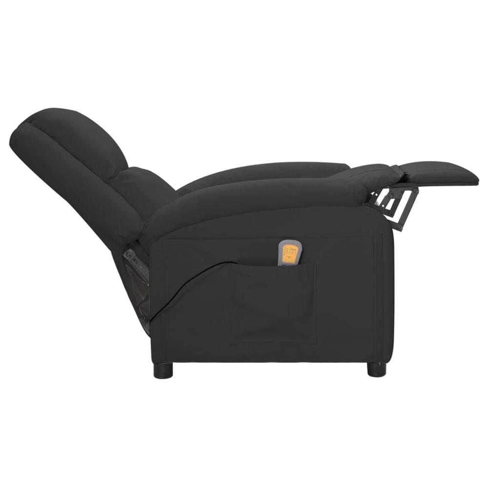 vidaXL Massage Recliner Anthracite Faux Leather. Picture 3