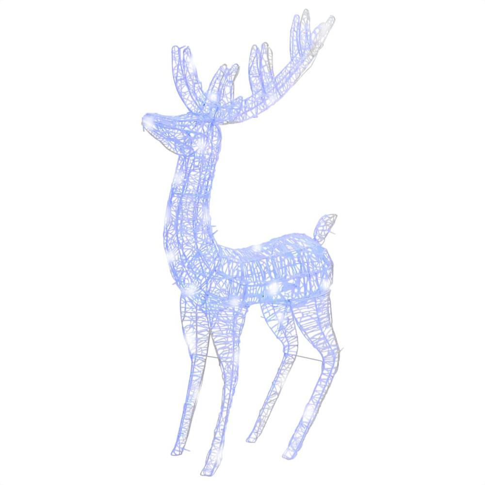 vidaXL XXL Acrylic Christmas Reindeer 250 LED 70.9" Blue. Picture 2