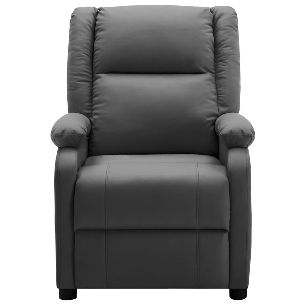 vidaXL Electric Massage Recliner Anthracite Faux Leather. Picture 2