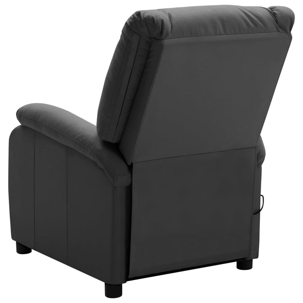 vidaXL Electric Massage Recliner Anthracite Faux Leather. Picture 3