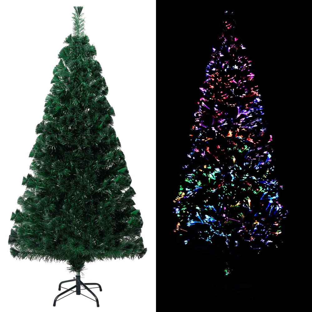 vidaXL Artificial Christmas Tree with Stand Green 59.1" Fiber Optic. Picture 1