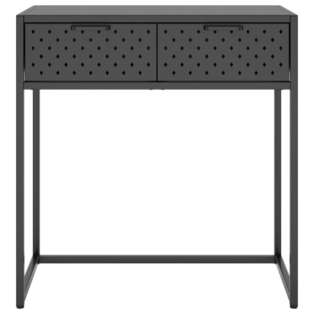 vidaXL Console Table Anthracite 28.3"x13.8"x29.5" Steel. Picture 3