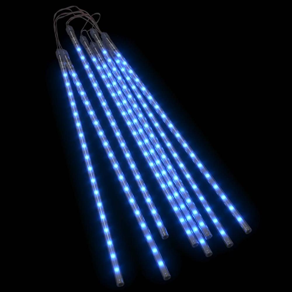 vidaXL Meteor Lights 8 pcs 19.7" Blue 288 LEDs Indoor Outdoor. Picture 2