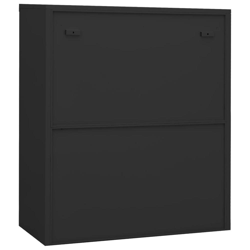 vidaXL Office Cabinet Anthracite 35.4"x15.7"x41.3" Steel. Picture 4
