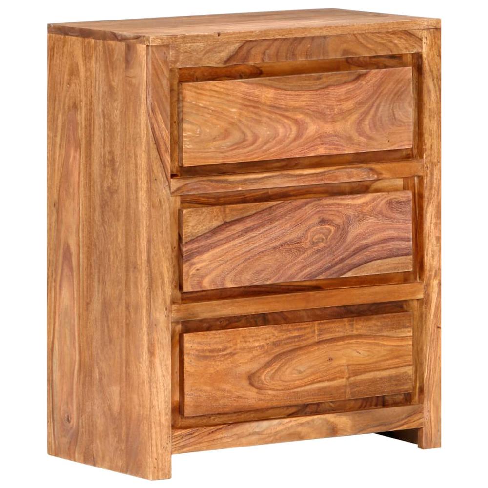 vidaXL Drawer Cabinet 23.6"x13"x29.5" Solid Wood Acacia. Picture 11