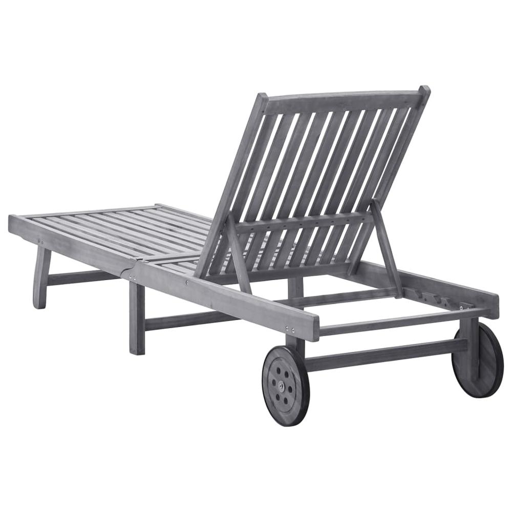 vidaXL Sun Lounger Solid Acacia Wood, 311872. Picture 4