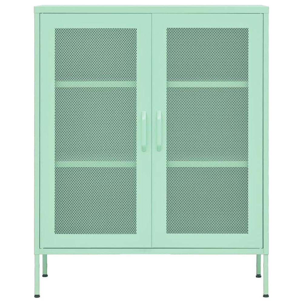 vidaXL Storage Cabinet Mint 31.5"x13.8"x40" Steel, 336176. Picture 3