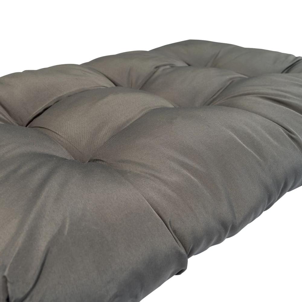 vidaXL Pallet Cushions 2 pcs Gray Polyester. Picture 4