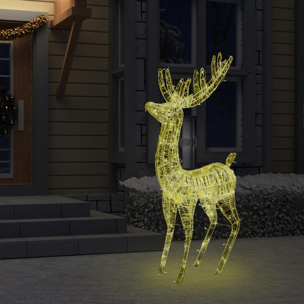 vidaXL XXL Acrylic Christmas Reindeer 250 LED 70.9" Warm White. Picture 3
