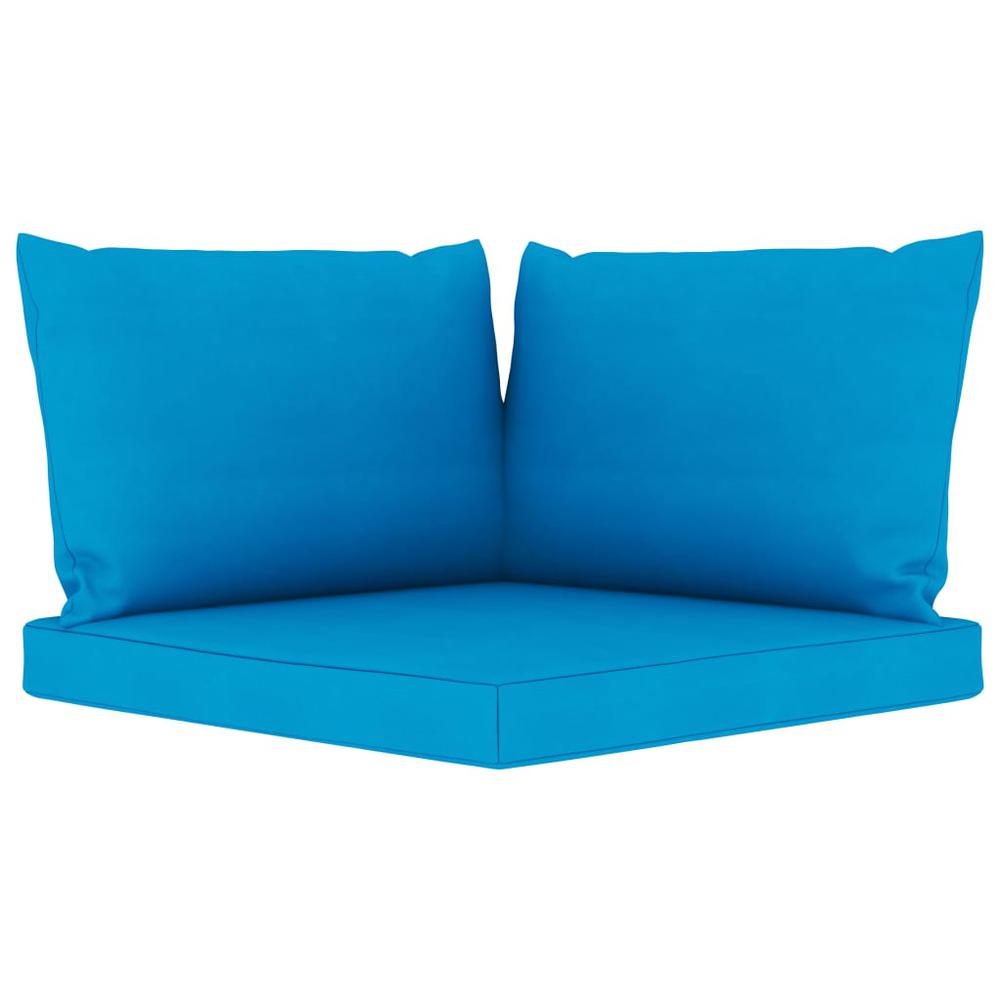 vidaXL Pallet Sofa Cushions 3 pcs Light Blue Fabric. Picture 2