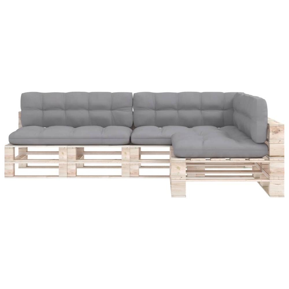 vidaXL Pallet Sofa Cushions 7 pcs Gray. Picture 3
