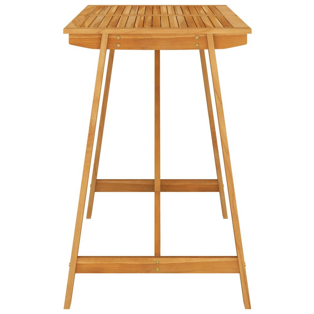 vidaXL Patio Bar Table 55.1"x27.6"x40.9" Solid Acacia Wood. Picture 3