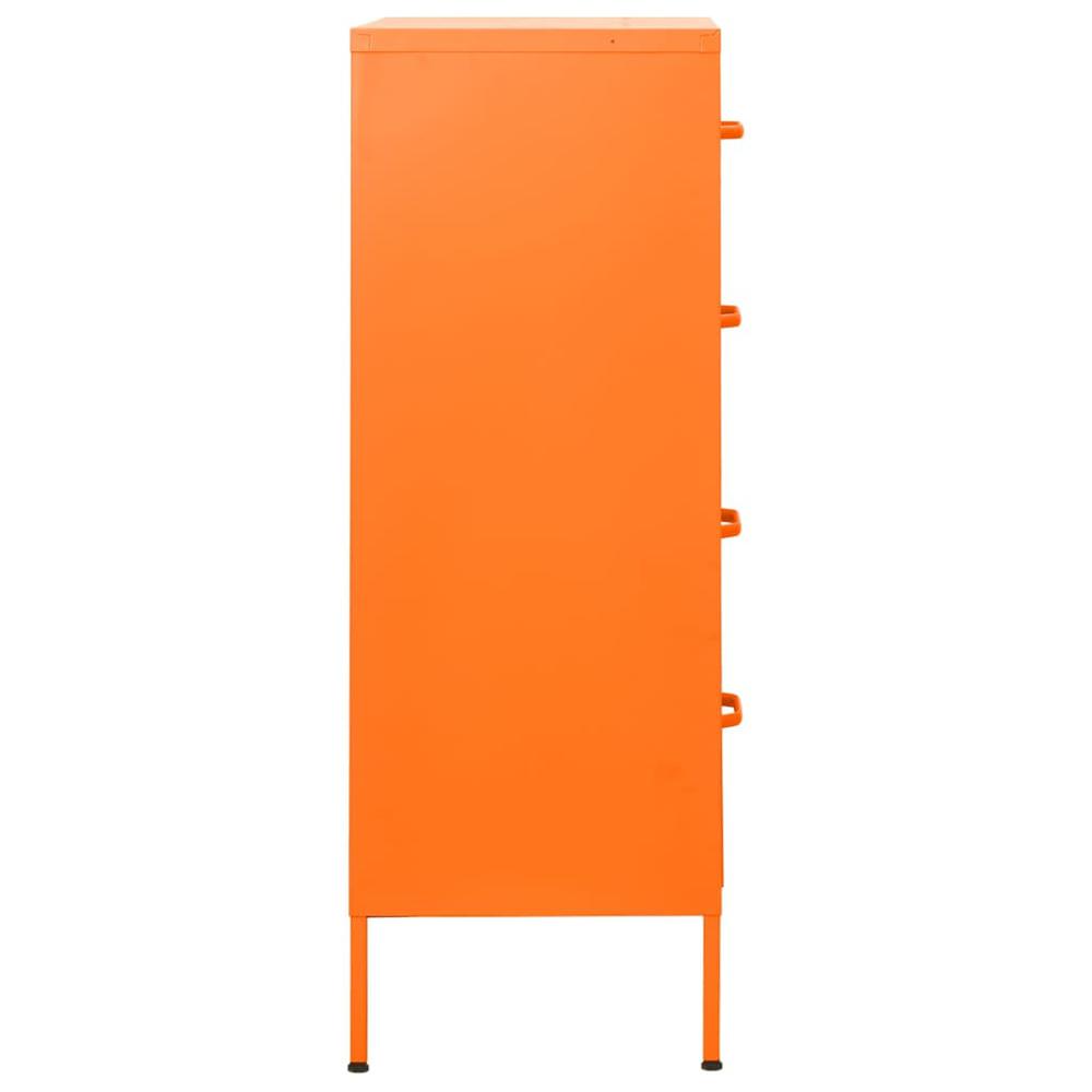 vidaXL Chest of Drawers Orange 31.5"x13.8"x40" Steel. Picture 4