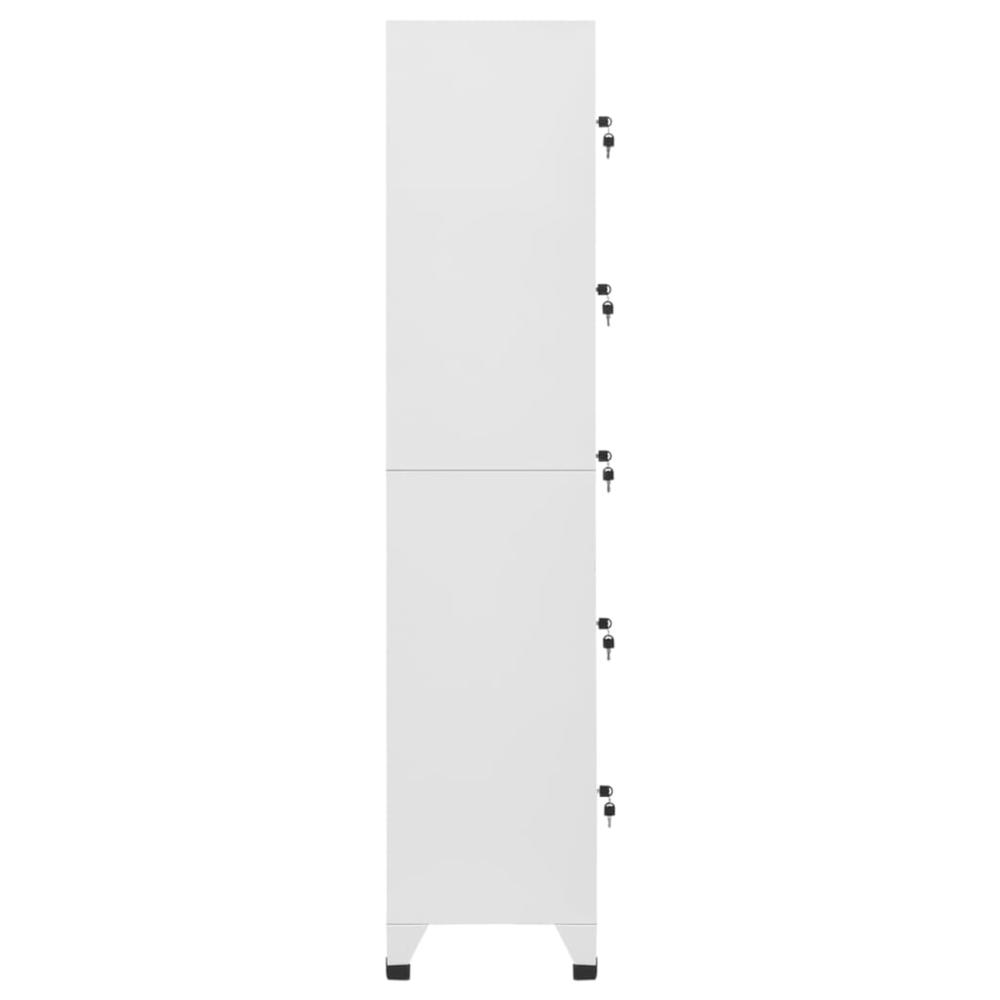 vidaXL Locker Cabinet Light Gray 15"x15.7"x70.9" Steel, 339789. Picture 3