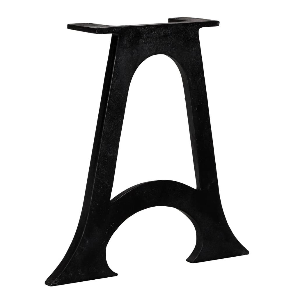 vidaXL Coffee Table Legs 2 pcs with Arched Base A-Frame Cast Iron. Picture 4