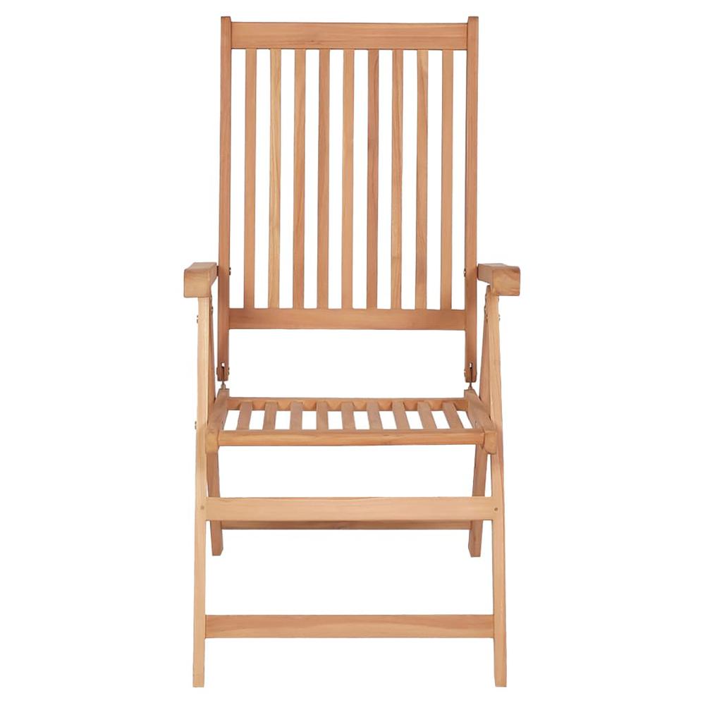 vidaXL Reclining Patio Chairs 6 pcs Solid Teak Wood. Picture 3