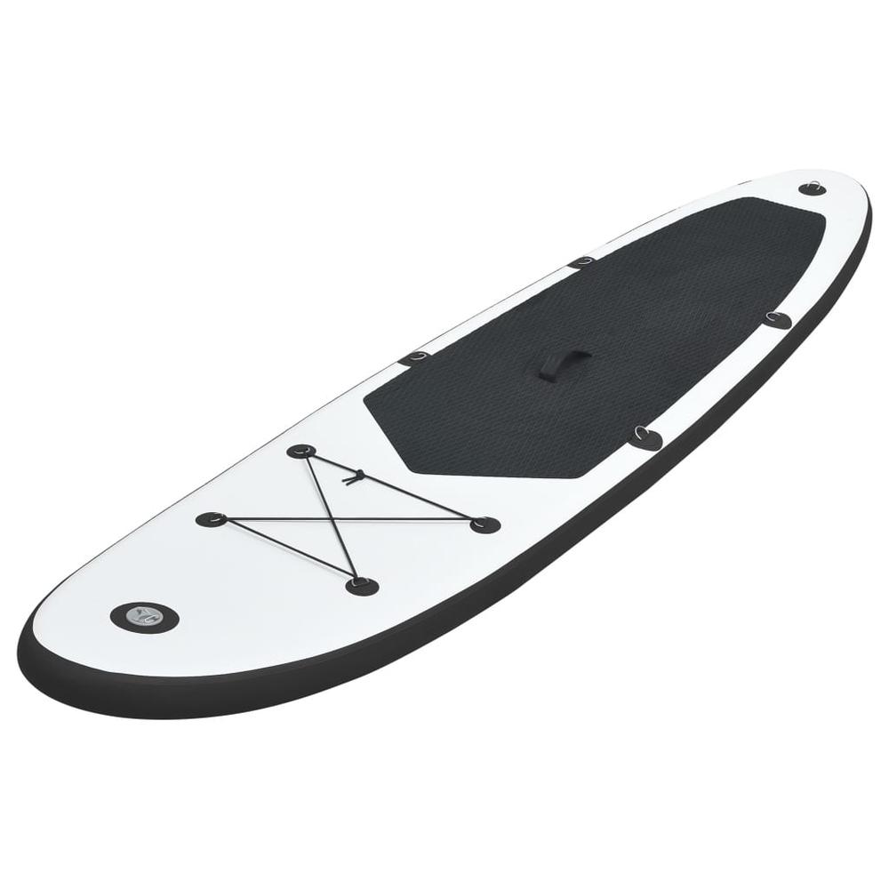 vidaXL Inflatable Stand Up Paddleboard Set Black and White 2727. Picture 2