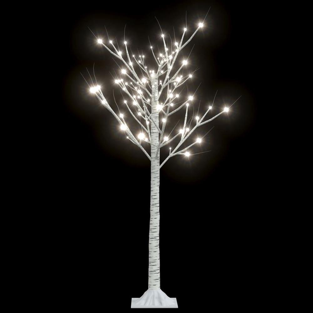 vidaXL Christmas Tree 128 LEDs 3.9' Cold White Willow Indoor Outdoor. Picture 2