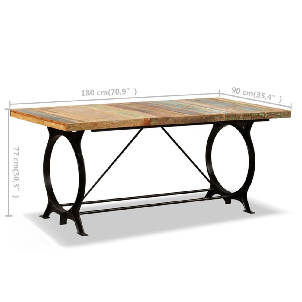 vidaXL Dining Table Solid Reclaimed Wood 70.9", 244800. Picture 12