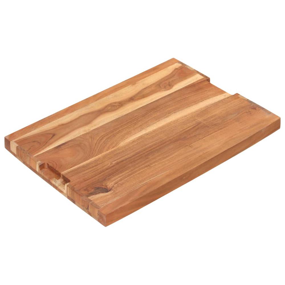 vidaXL Chopping Board 23.6"x15.7"x1.6" Solid Acacia Wood. Picture 3