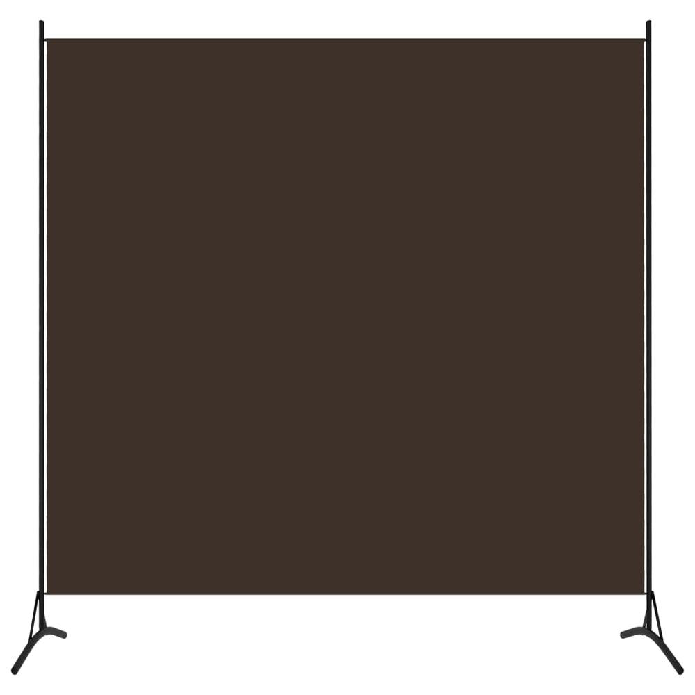 vidaXL 1-Panel Room Divider Brown 68.9"x70.9". Picture 1