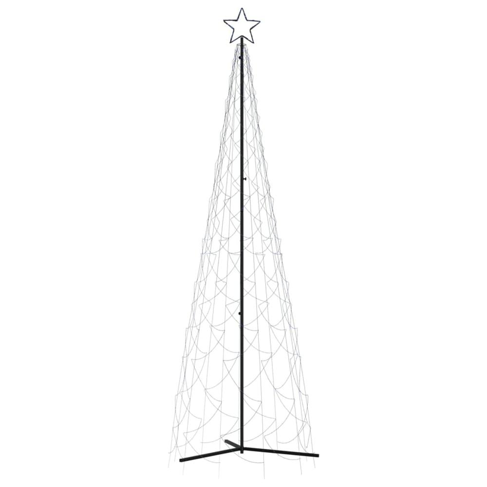 vidaXL Christmas Cone Tree Blue 500 LEDs 39.4"x118.1". Picture 2