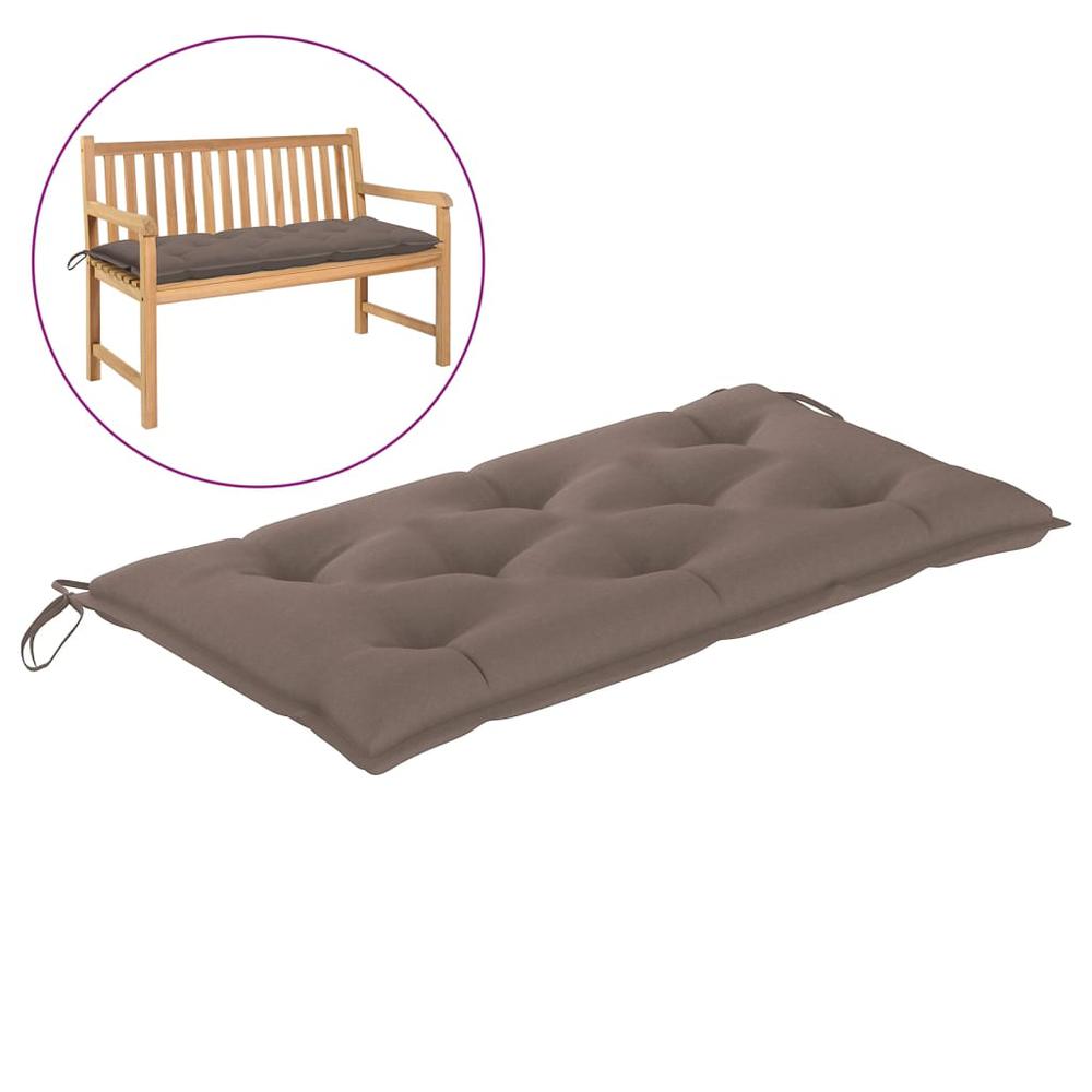 vidaXL Garden Bench Cushion Taupe 43.3"x19.6"x2.7" Fabric. Picture 1