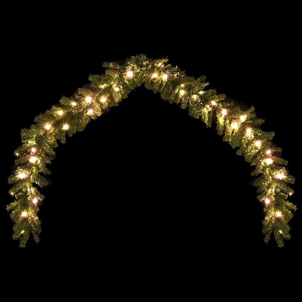 vidaXL Christmas Garland with LED Lights 16.4'. Picture 3