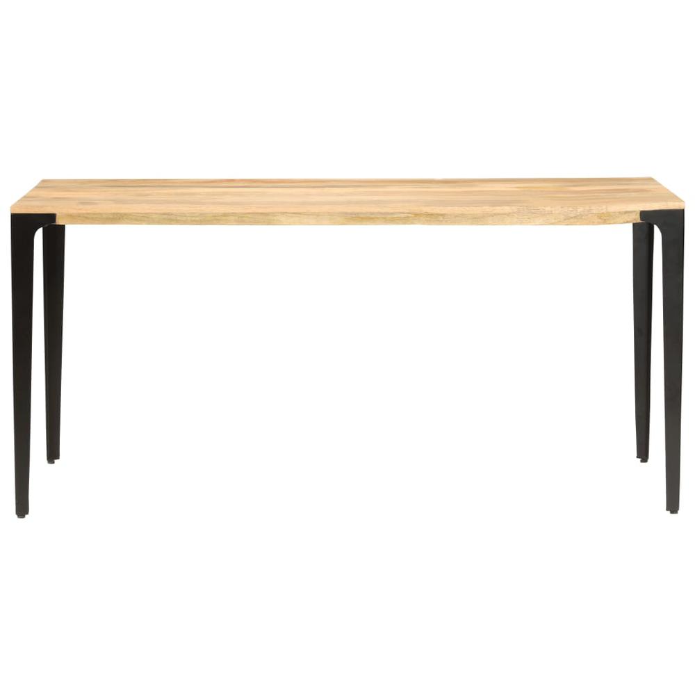vidaXL Dining Table 63"x31.5"x29.9" Solid Mango Wood. Picture 2