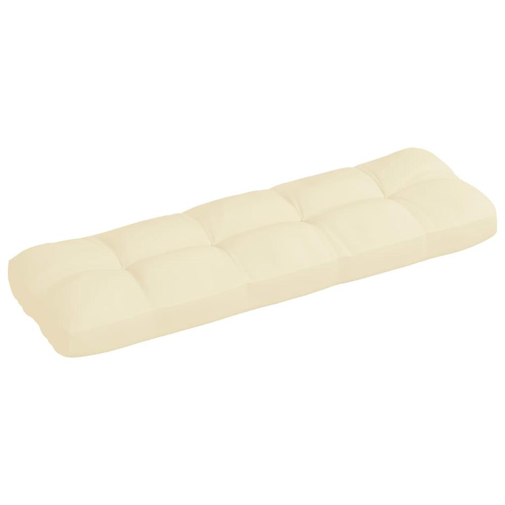 vidaXL Pallet Sofa Cushion Cream 47.2"x15.7"x3.9". Picture 2