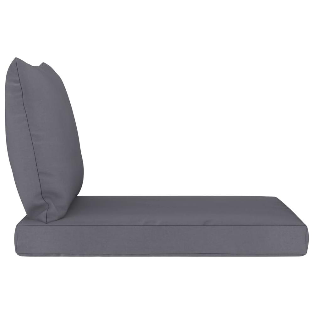 vidaXL Pallet Sofa Cushions 2 pcs Anthracite Fabric, 315052. Picture 4