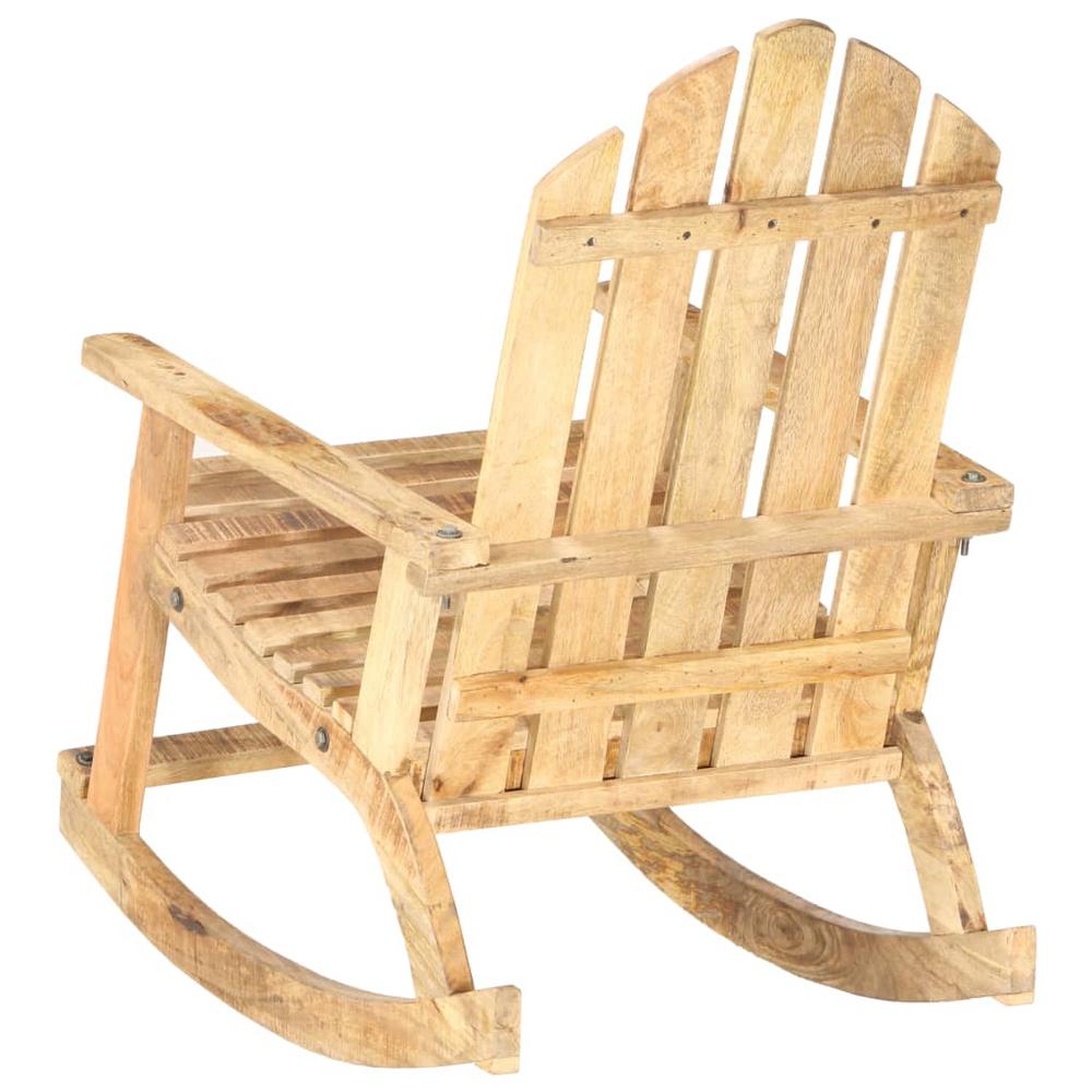 vidaXL Garden Rocking Chair Solid Mango Wood. Picture 4