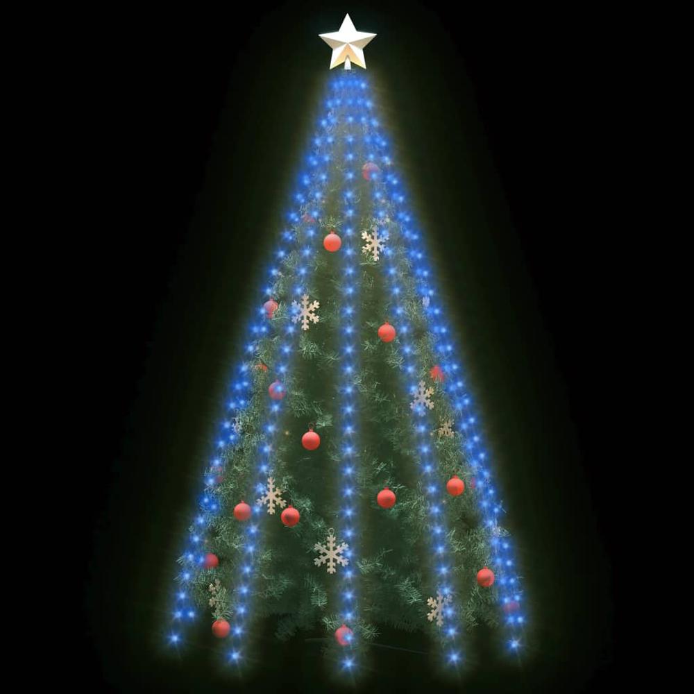 vidaXL Christmas Tree Net Lights with 250 LEDs Blue 98.4". Picture 3