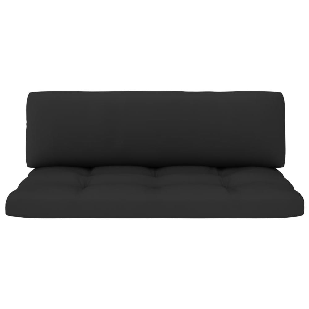 vidaXL Pallet Sofa Cushions 2 pcs Black. Picture 3