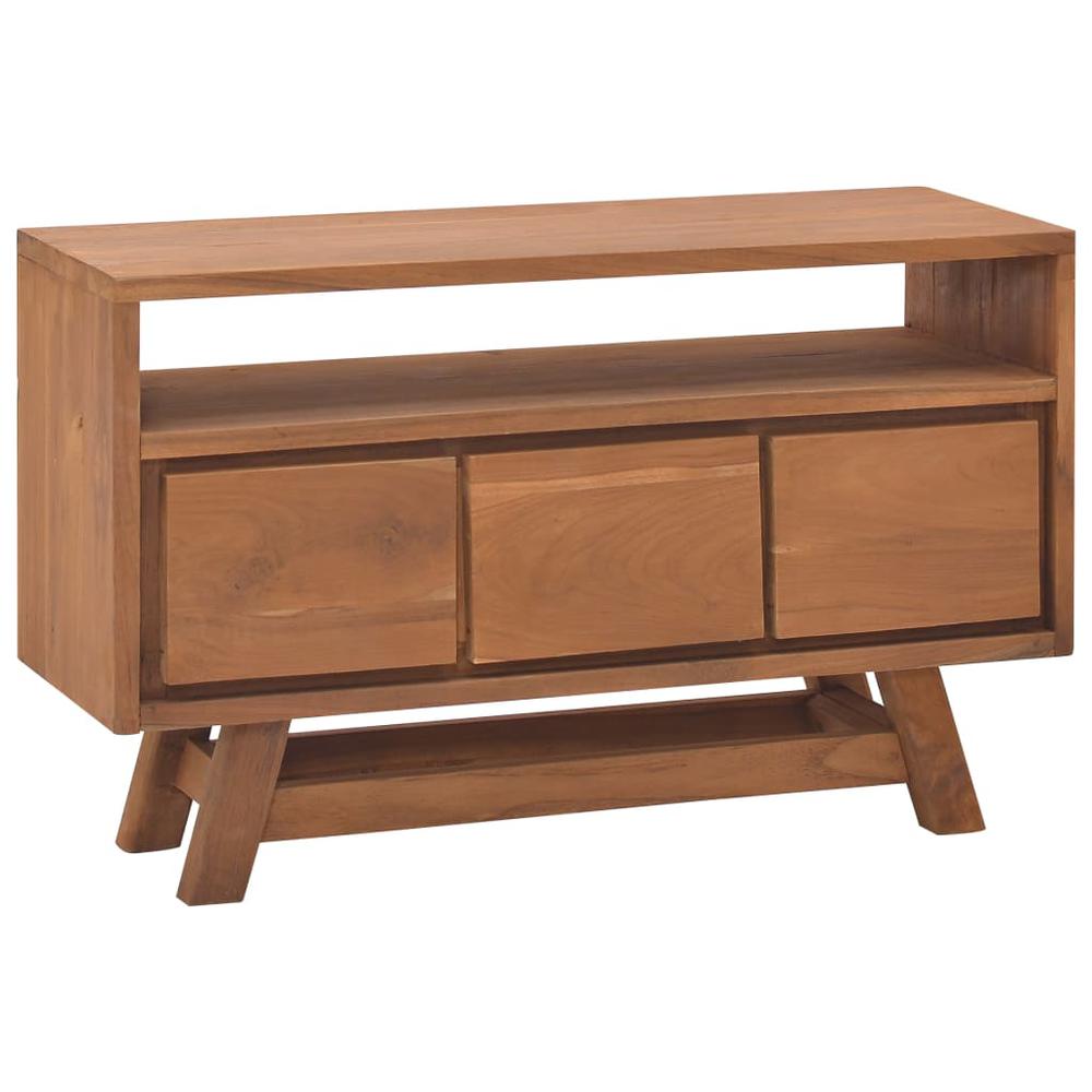 vidaXL TV Cabinet 31.5"x11.8"x19.7" Solid Teak Wood. Picture 1