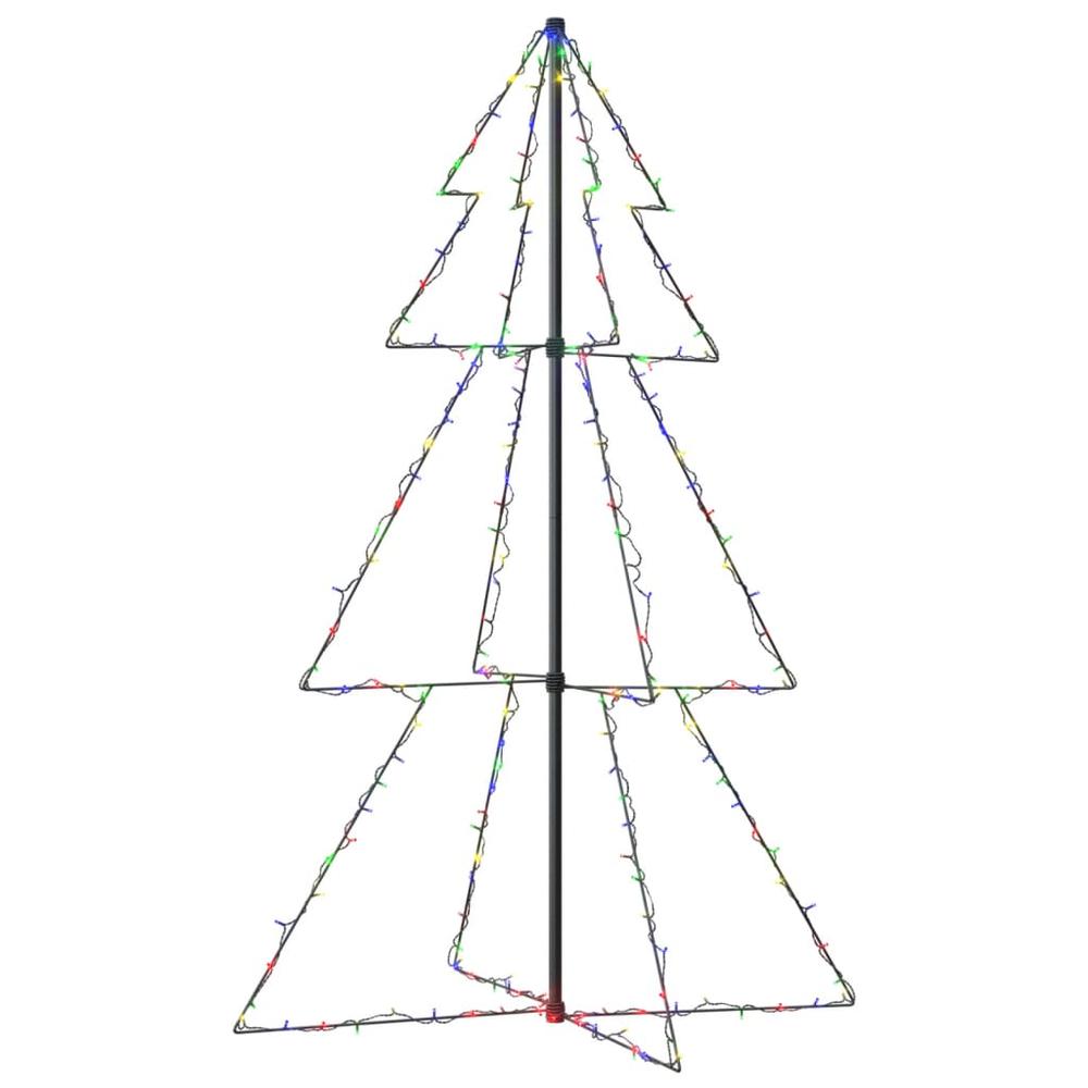 vidaXL Christmas Cone Tree 200 LEDs Indoor and Outdoor 38.6"x59.1", 328579. Picture 2