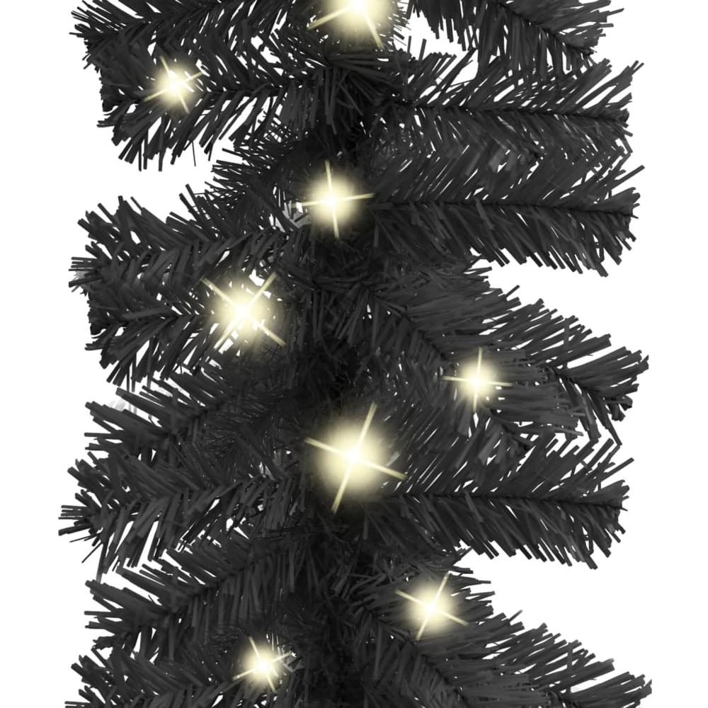 vidaXL Christmas Garland with LED Lights 393.7" Black. Picture 4