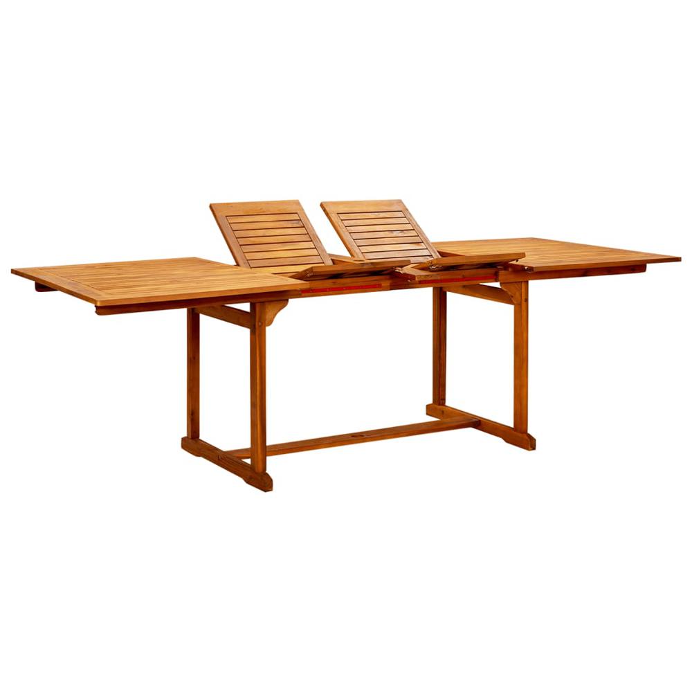 vidaXL Garden Dining Table (63"-94.5")x39.4"x29.5" Solid Acacia Wood, 316566. Picture 1