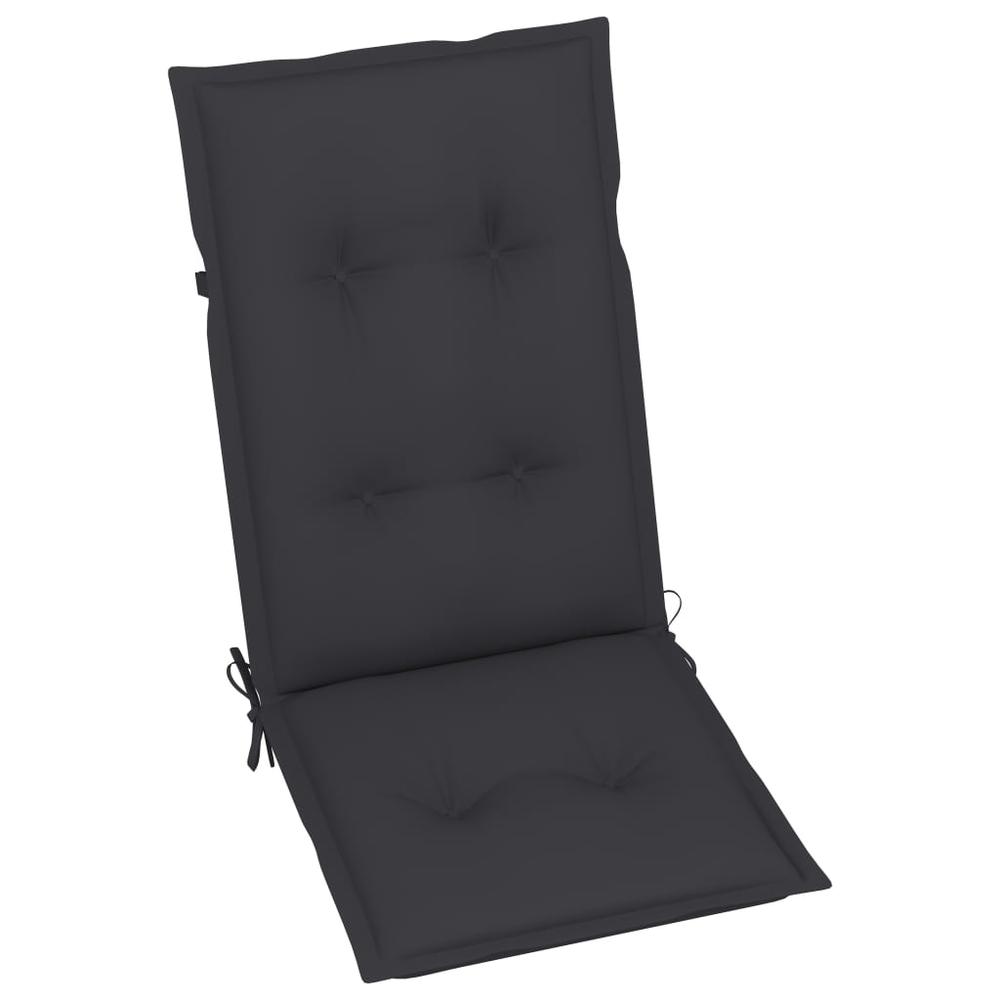 vidaXL Garden Chair Cushions 4 pcs Anthracite 47.2"x19.7"x2.8". Picture 3