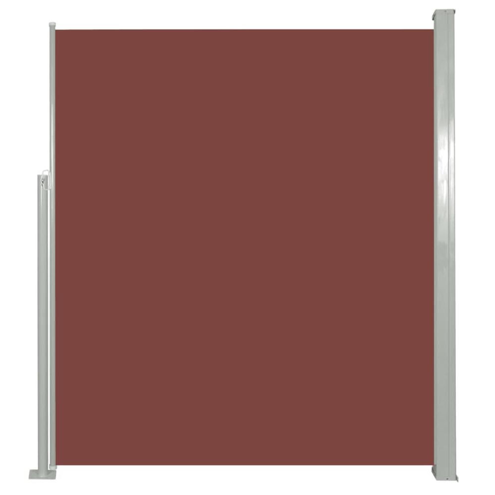 Patio Retractable Side Awning 63"x118" Brown, 41547. Picture 2