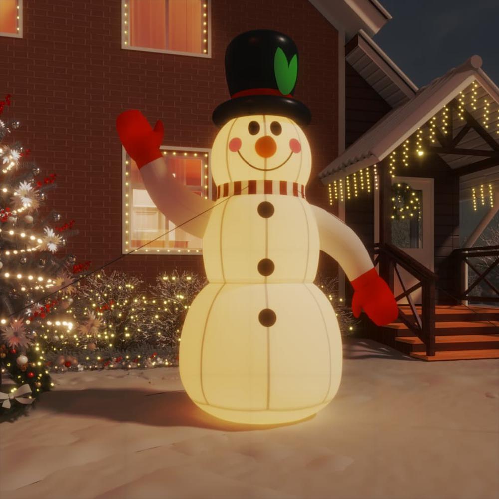 vidaXL Inflatable Snowman with LEDs 118.1", 345370. Picture 1
